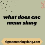 what does cnc mean slang