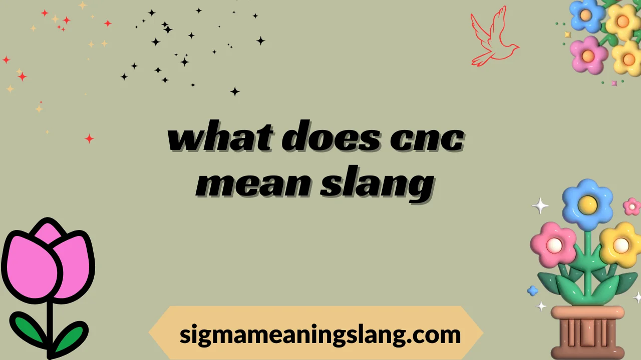 what does cnc mean slang