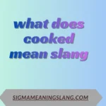 what does cooked mean slang