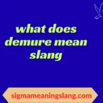 what does demure mean slang