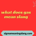 what does gas mean slang