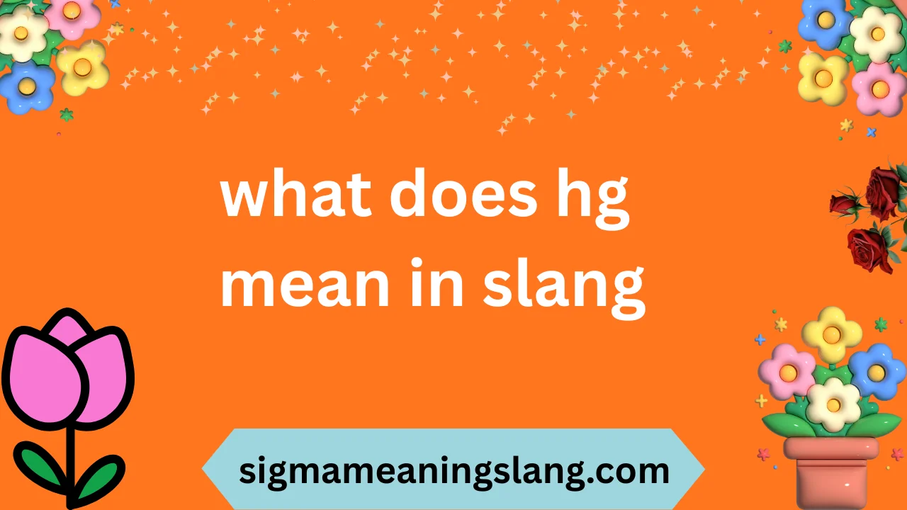 what does hg mean in slang