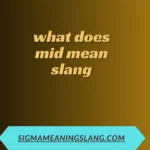 what does mid mean slang