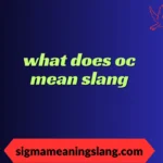 what does oc mean slang