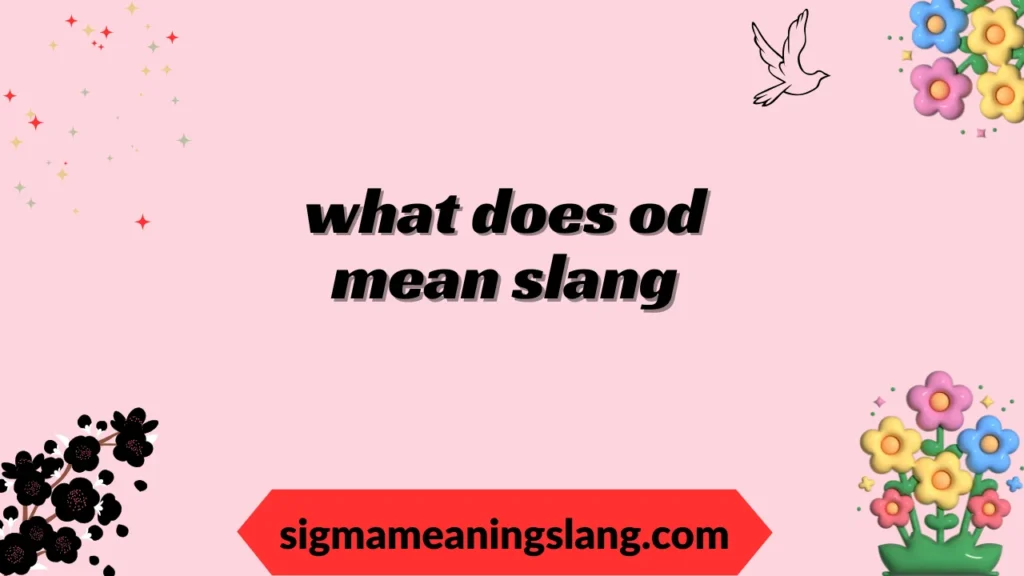 what does od mean slang