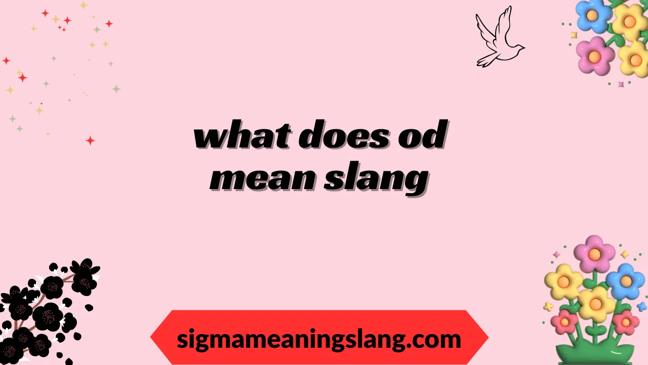 what does od mean slang