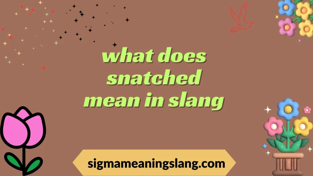 what does snatched mean in slang