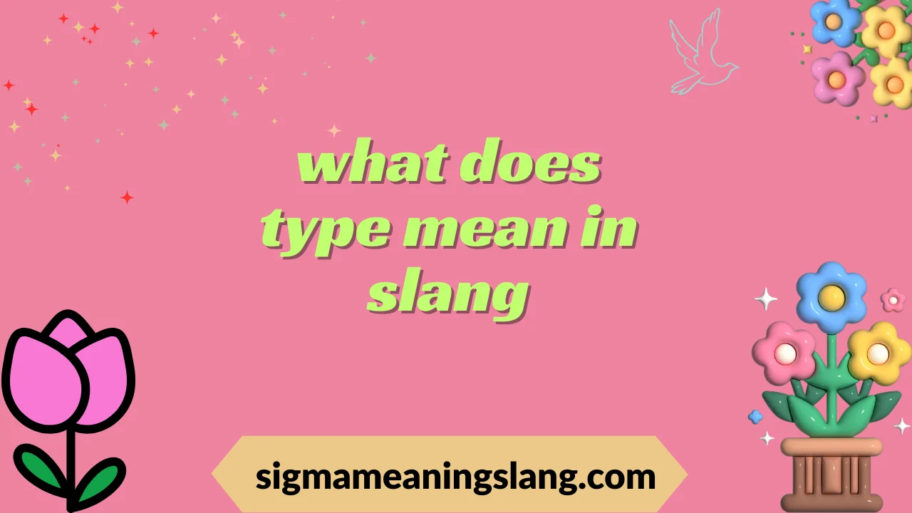 what does type mean in slang