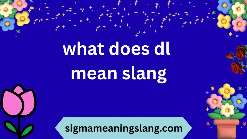 what does dl mean slang