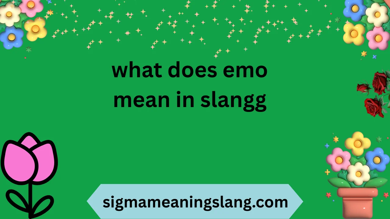 what does emo mean in slang