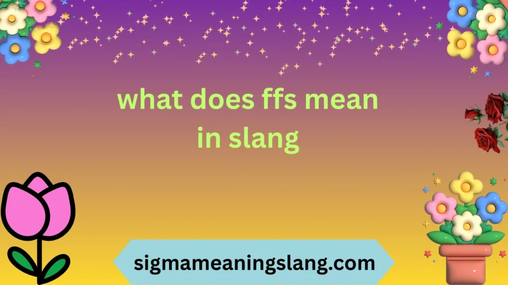 what does ffs mean in slang