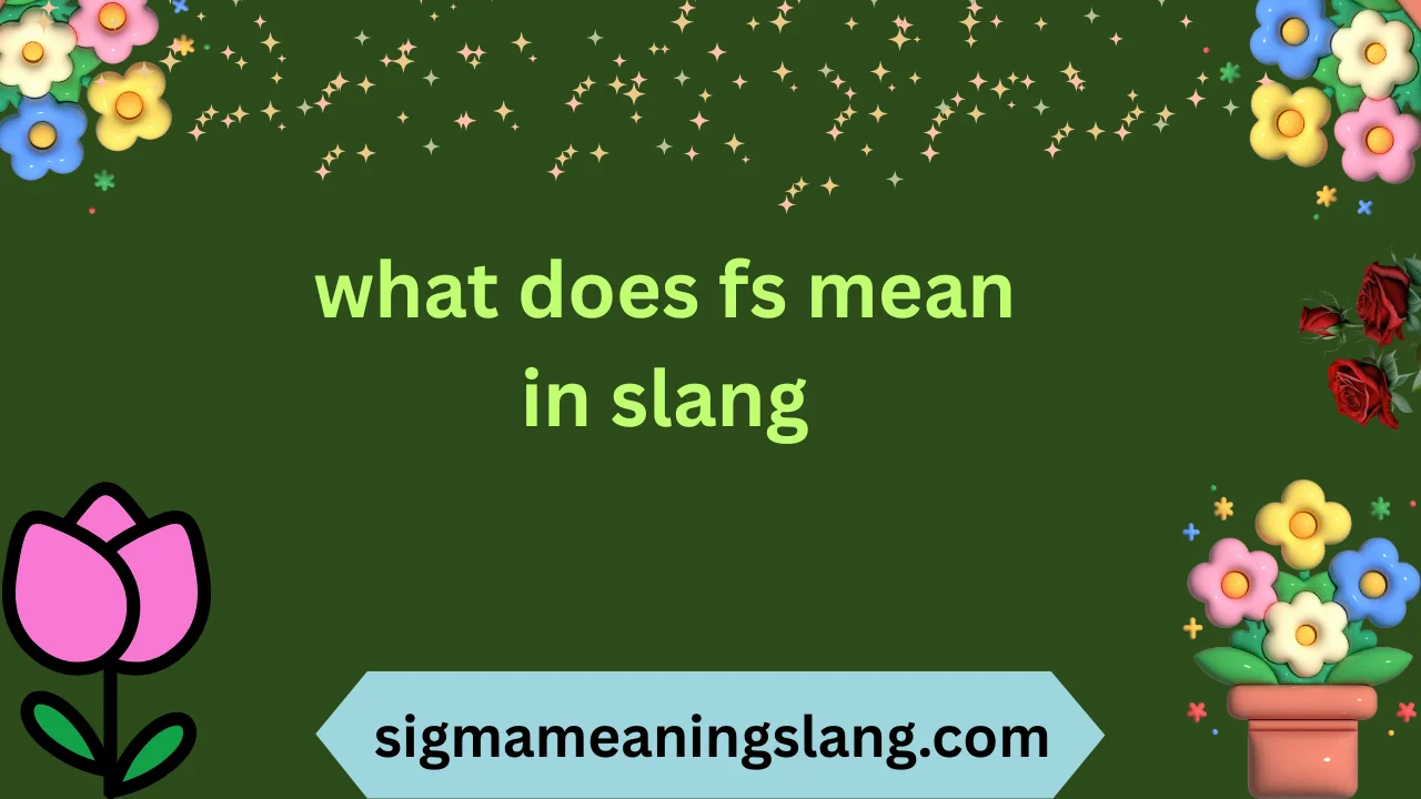 what does fs mean in slang