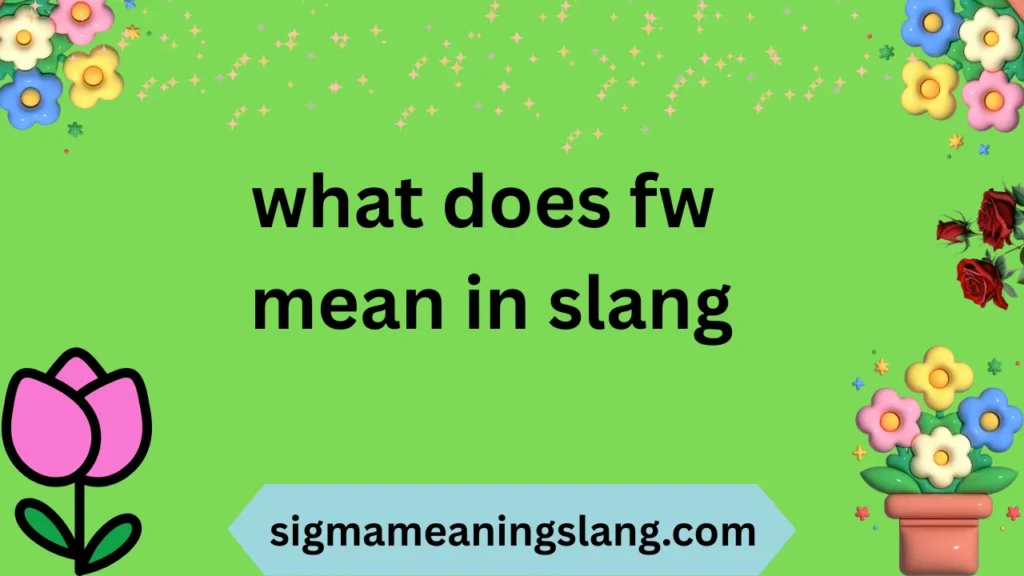 what does fw mean in slang