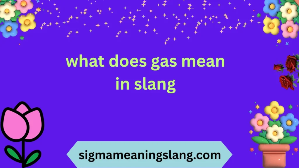 what does gas mean in slang