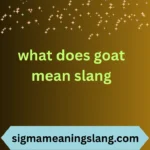 what does goat mean slang