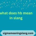 what does hb mean in slang