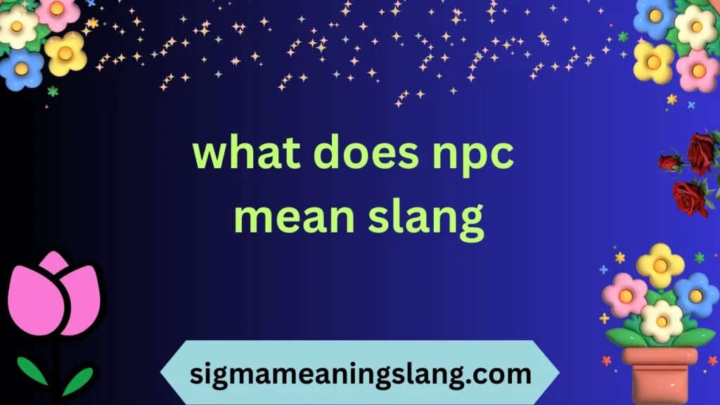 what does npc mean slang
