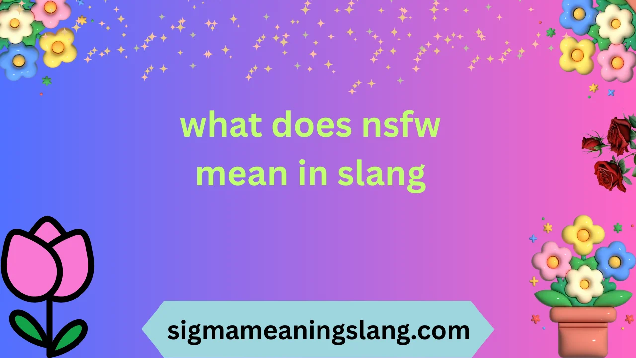 what does nsfw mean in slang