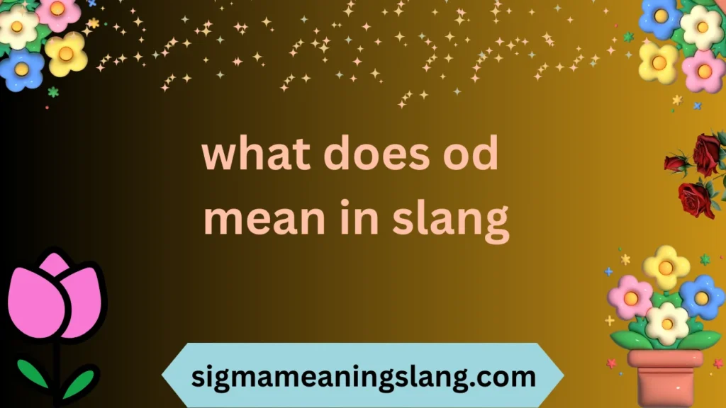 what does od mean in slang