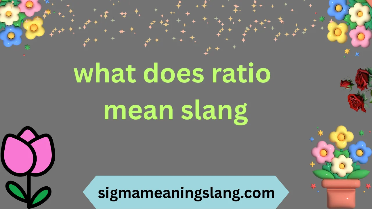 what does ratio mean slang