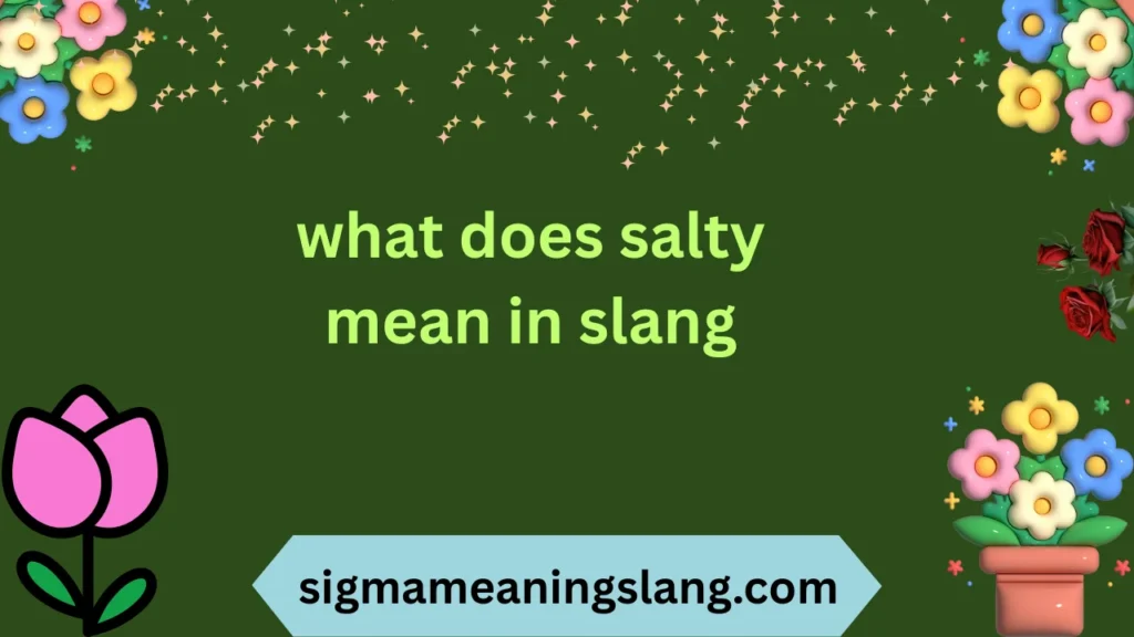 what does salty mean in slang