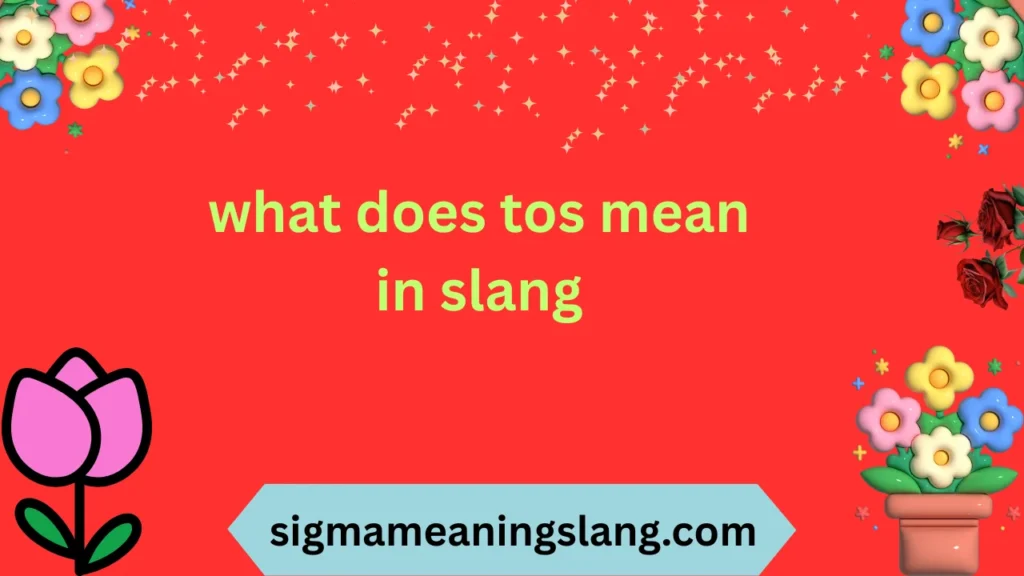 what does tos mean in slang