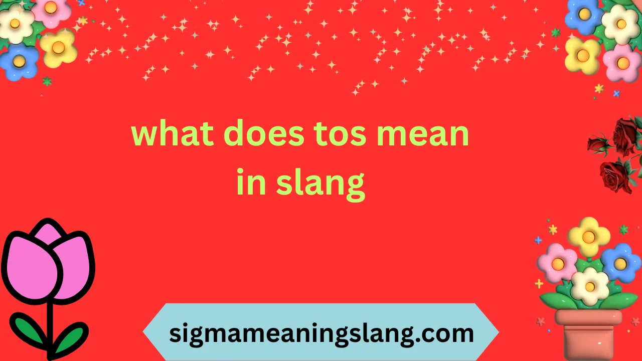 what does tos mean in slang