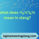 what does >ï¿½'ï¿½ mean in slang?