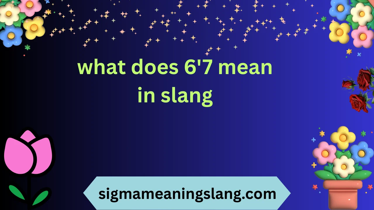 what does 6'7 mean in slang