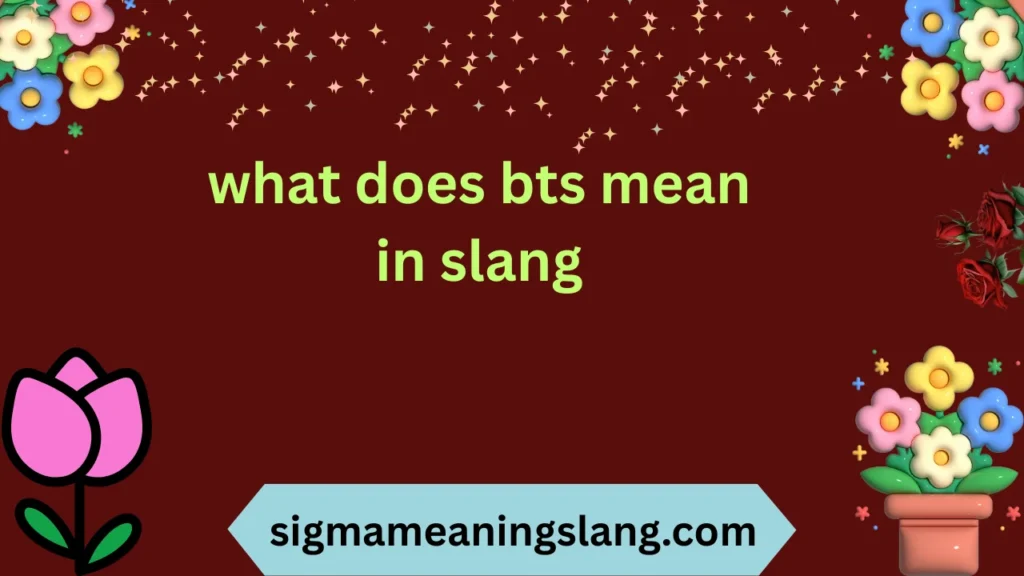 what does bts mean in slang