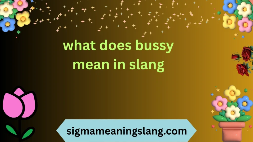 what does bussy mean in slang