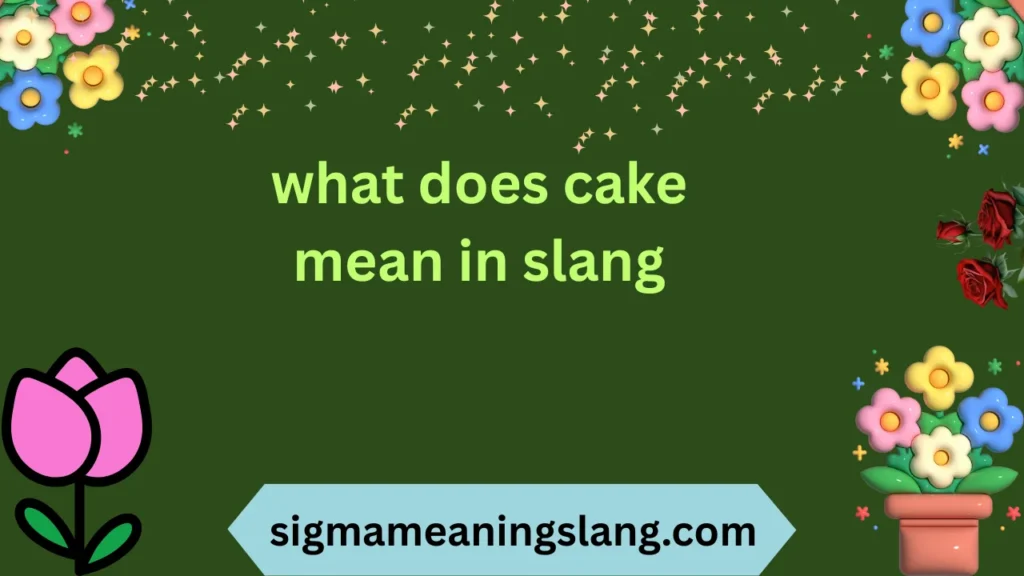 what does cake mean in slang