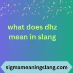 what does dhz mean in slang