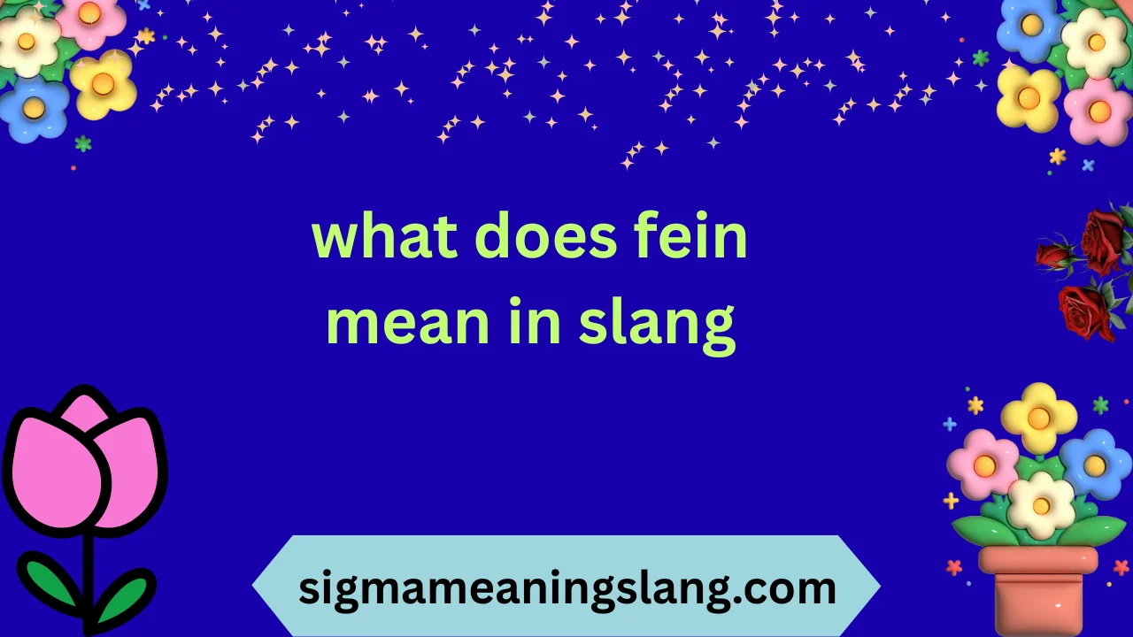 what does fein mean in slang