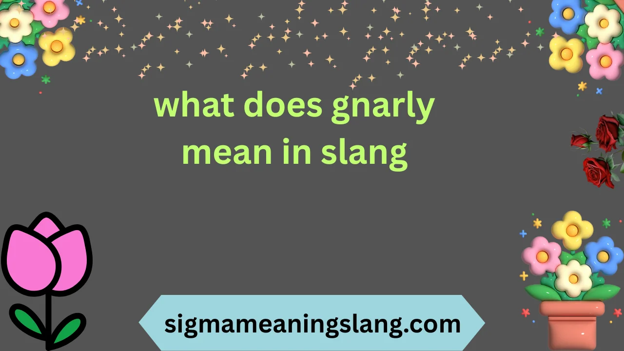 what does gnarly mean in slang