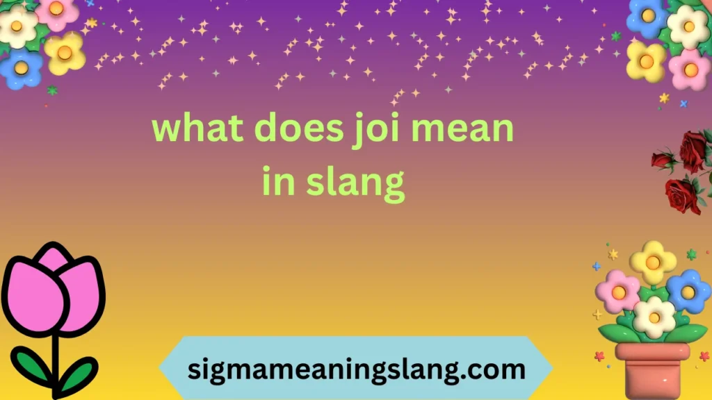 what does joi mean in slang