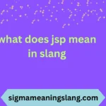 what does jsp mean in slang