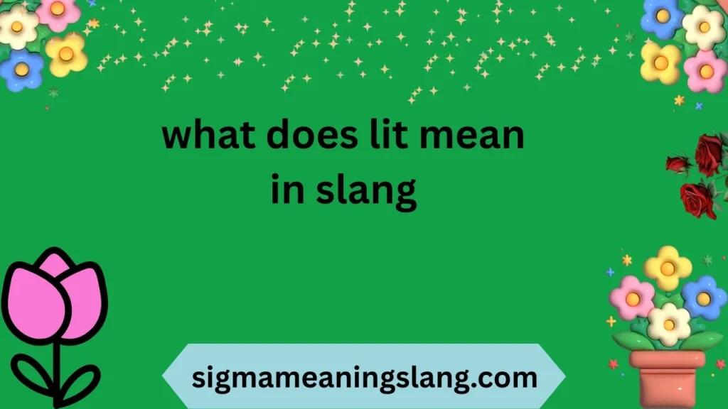 what does lit mean in slang