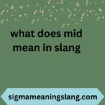 what does mid mean in slang