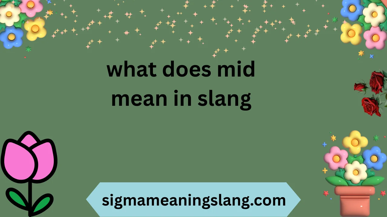 what does mid mean in slang