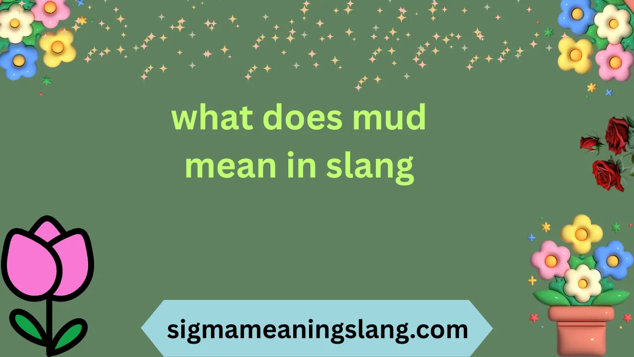 what does mud mean in slang