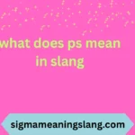what does ps mean in slang