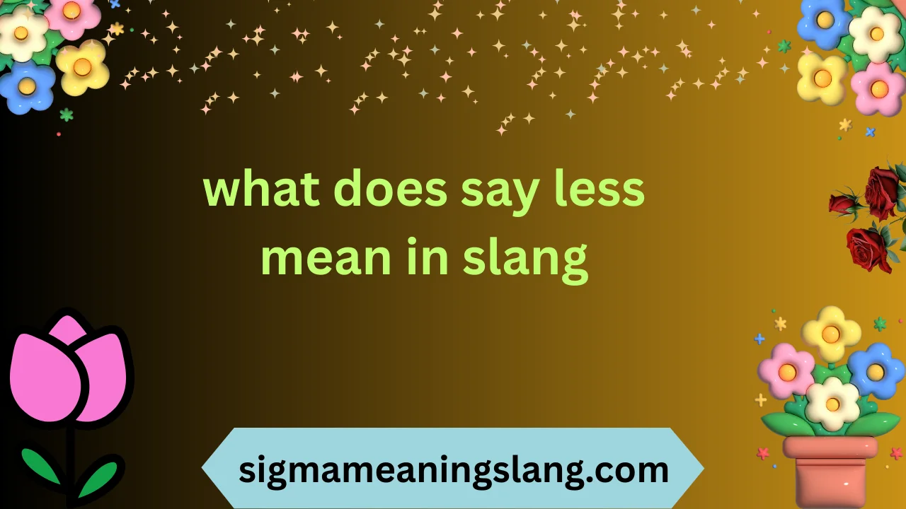 what does say less mean in slang