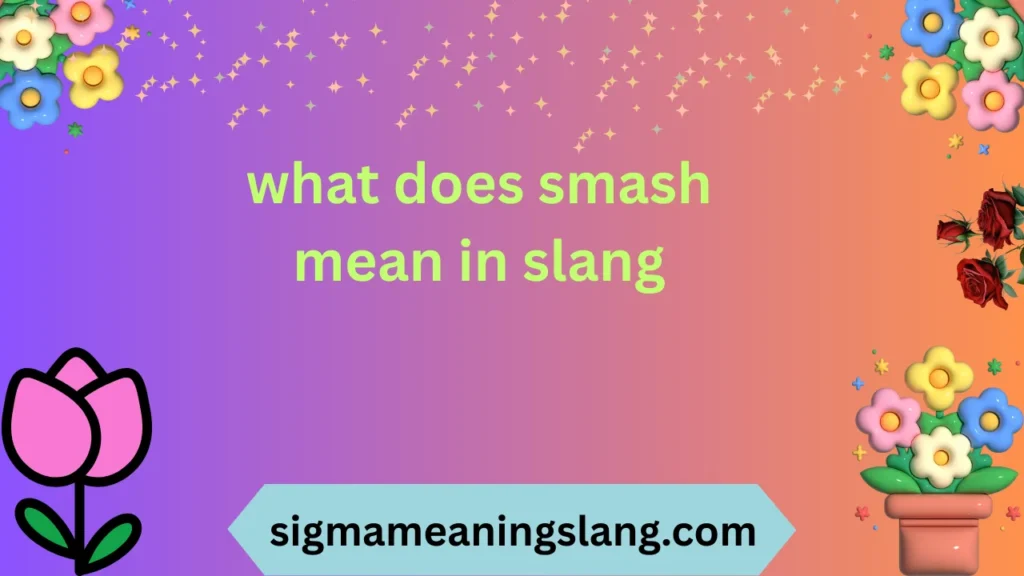 what does smash mean in slang