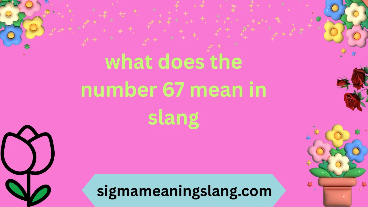 what does the number 67 mean in slang