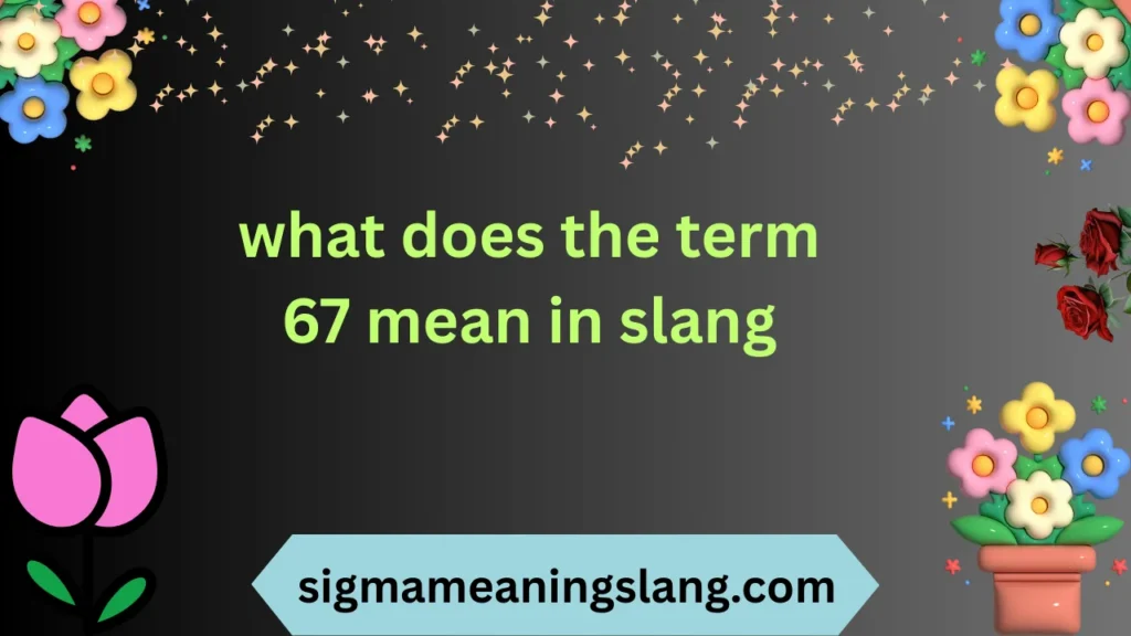 what does the term 67 mean in slang