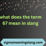 what does the term 67 mean in slang