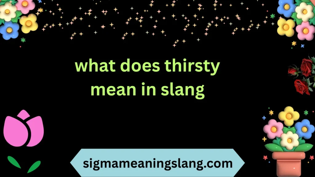 what does thirsty mean in slang