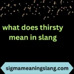 what does thirsty mean in slang