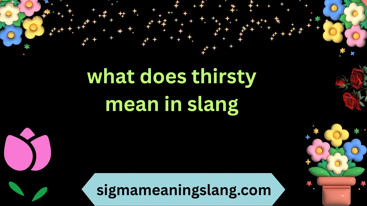 what does thirsty mean in slang